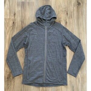 Icebreaker Merino Wool GT Full Zip Hoodie Jacket L Mens Grey Hiking Trail